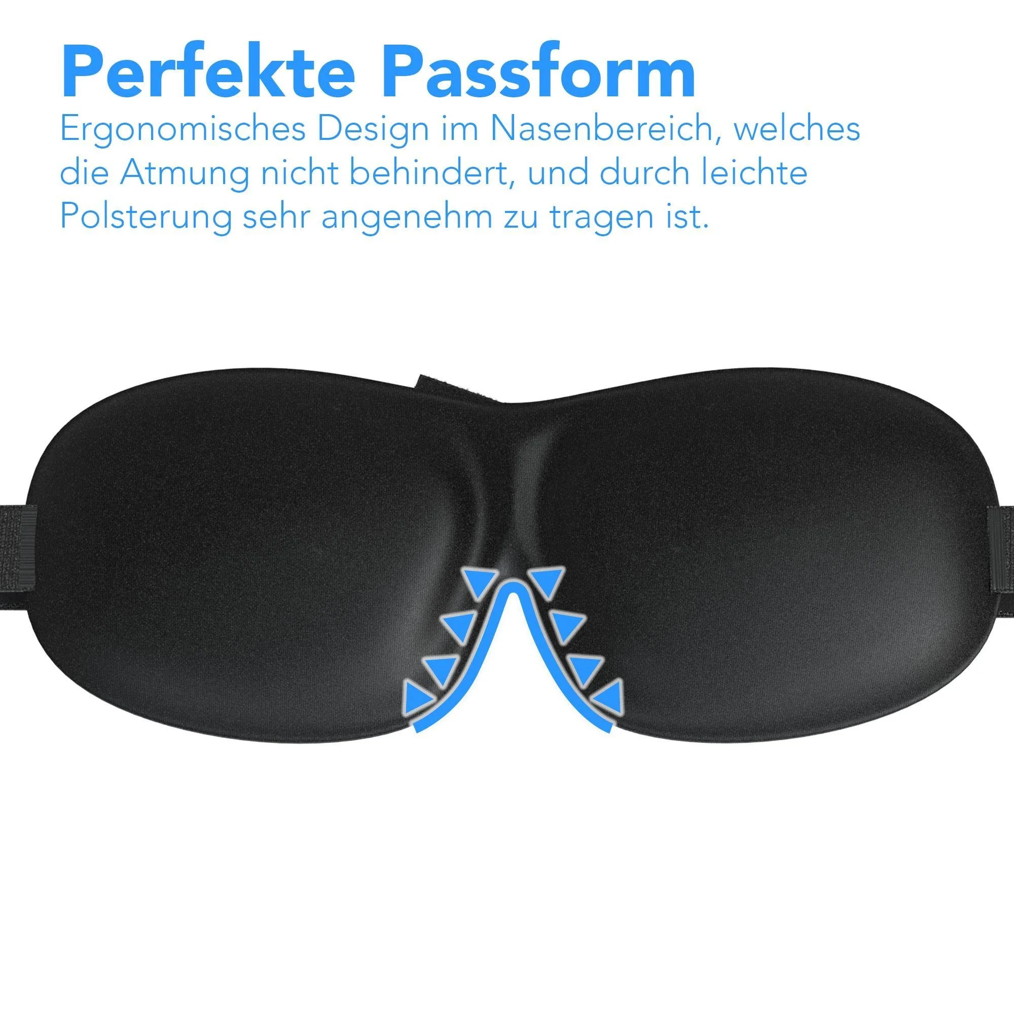 Ergonomische 3D-Schlafmaske – Blickdicht & komfortabel für Reisen und Zuhause